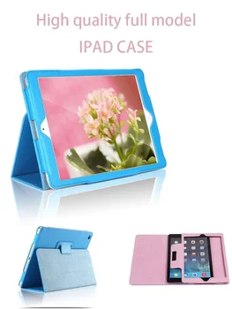 Faux din Piele de Caz pentru iPad, Litchi Model, Culoare Solidă, Suport Pliante, Fată Caz, iPad, 9, 10, 10.2 Inch, Pro 11, Aer 4, 5, Mini