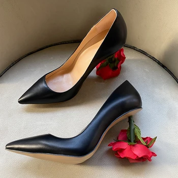 Rose 10cm Femei Tocuri inalte Design de Brand de Mari Dimensiuni Pantofi cu Degetele de la picioare Ascuțite de Femei Pompe Doamnei Stiletto Sexy Fierbinte Vinde 2023 Pantof Nou