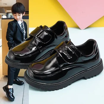Copii Pantofi de Piele pentru Baieti Copii Mocasini Slip-on Școală Apartamente de Adidasi Casual pentru Nunta Ocazii Oficiale Parte de Performanță
