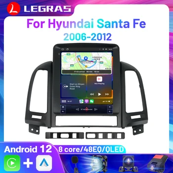 Autoradio Wireless Android Auto Carplay 9.7 inch Radio Auto Pentru Hyundai Santa Fe 2 2006-2012 GPS Carplay 2din Tesla Stil Radio