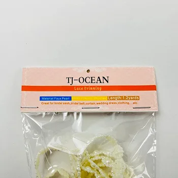 TJ-OCEAN tunderea de Dantelă , Perle Artificiale Mici Forma de Floarea-soarelui articole de Pasmanterie, de 0,39 inci Lățime De 1,2 Metri Lungime