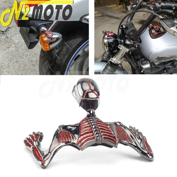 Pentru Honda, Yamaha, Kawasaki, Suzuki, Harley Custom Schelet De Oțel Ornament Autocolant Far Casca Craniu Decorativ Casca Figura