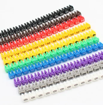 150PCS M-0 0-9 0.75mm2-1.5mm2 Colorate Cifre arabe Tip M CAT 6 Clema de Cablu de Sârmă Marker de la 0 la 9 Etichete Tub de Cablu Marker