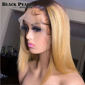 Evidenția Direct Bob Peruca 13X6X1 Dantelă Față Peruci Pentru Femei Ombre Blond, Culoarea Peruci Brazilian Remy de Păr Bob Scurt Peruci Par Uman