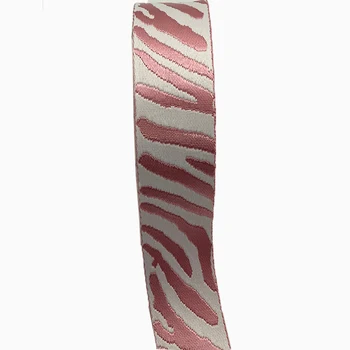 De Înaltă Calitate 2 Inch Model Zebra Țesut Nailon Chingi Pentru Sac De Curea Roz/Alb Culoare De Moda