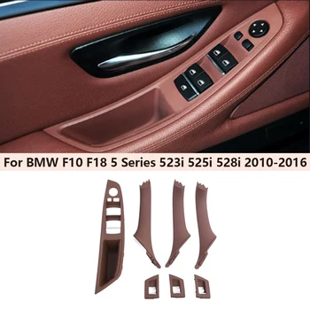 7 buc set Auto Interior Usa Maner Pentru BMW F10 F11, F18 seria 5 520i 523i 525i 528i 535i Interior Panou de Ușă Trageți Capacul Ornamental