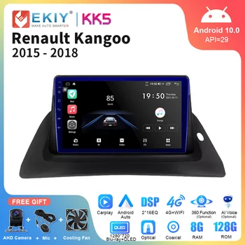 EKIY KK5 QLED Android 10 Radio Auto Pentru Renault Kangoo 2015-2018 Multimedia Player Video Auto Navigație Stereo, GPS, DVD, Unitate de Cap