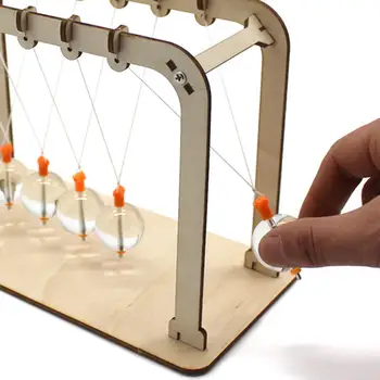 2 DIY Newtoni Leagăn de Sticlă Echilibru Minge Birou Știința Fizicii Jucărie de Birou cu Pendul
