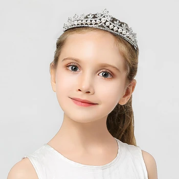 Ziua de naștere a fetei Coroana de Cristal Flori de Nunta Fete Pălării Perla Banda de Păr Bijuterii Rochie de Mireasa de Bal Accesorii Petrecere Decor