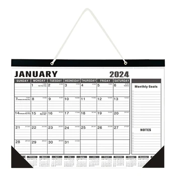 2023-2024 Calendar De Perete Camera De Zi De Decorare Acasă 18 Lunare De Birou De Culoare Mixt De Organizare Cu Cârlig Agățat De Practică Desktop