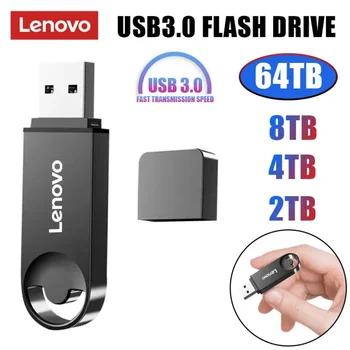 Lenovo Metal 32TB Disc USB Flash Drive USB 3.0 de Mare Viteză de Transfer de Fișiere 16TB 64TB Ultra-Capacitate mare Impermeabil Pendrive 2TB