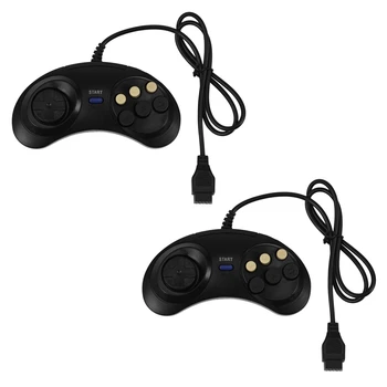 2X Clasic Retro 6 Butoane cu Fir se Ocupe de Joc Controler Gamepad Joystick Joypad Pentru Sega Md2 Pc, Mac Mega Accesorii