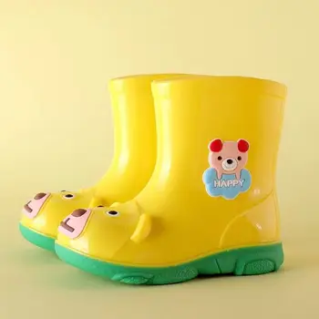 Pentru copii de Primavara Toamna High Top Ploaie Pantofi Băieți Și Fete Moi, Fund Non-Alunecare de Desene animate Minunat Ploaie Pantofi de Pluș Ploaie Pantofi