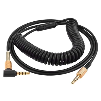 Calitate Cască Cablu Spiralat de 3,5 mm Conector pentru 1 2 3 Căști Lung Întins Lungime de Sârmă de Înlocuire