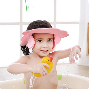 Protectie Moale Capac de Duș și Cadă de Siguranță în Timp Elastic Sampon Copilul s Reglabil Spala Parul Scut Pălărie