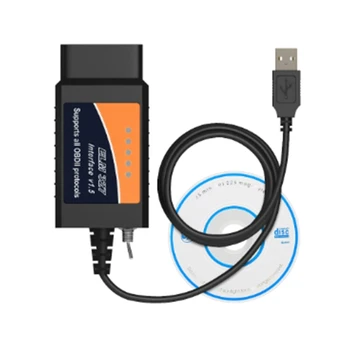 Elm 327 Cip USB Cititor de Cod de Diagnostic pentru Windows cu V1.5 PIC18F25K80 Chip Adaptor OBD2 pentru Lincoln, Mazda Mer-cu