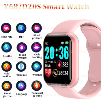 D20Multifunctional Ceas Inteligent Bărbați Femei Bluetooth Telefon Conectat Muzica Sport Fitness Brățară De Monitorizare A Somnului Y68 Smartwatch