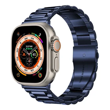 Pentru apple watch 9 bandă 45mm iwatch serie ultra/2 8 7 6 5 SE 3 4 45mm 41mm 44mm 49mm 42mm curea din otel Inoxidabil bratara de afaceri