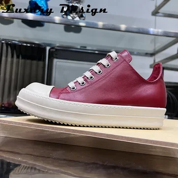 Calitate din Piele Pantofi Casual pentru Bărbați Dantela-up pantofi comozi Pantofi Femei Top Scăzut Bord Pantofi 2023 Noi Talpă Groasă Adidași