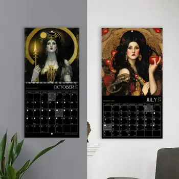 Calendar De Perete 2024 Astrologie Arta De Perete Luna Tracker Zeita Calendar Hangable Astrologie Decoratiuni 2024 Lunar Pentru