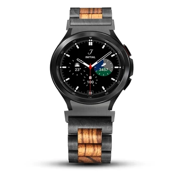 Lemn Watchband pentru Samsung Galaxy Watch 4 Classic 42mm 46mm Benzi de Nici un spațiu de Lemn Bratara Curea Galaxy Watch4 40mm 44mm Brățară