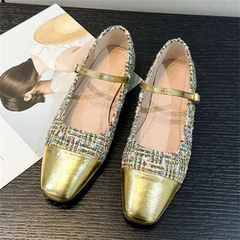 2023 Primavara-Vara Stil Retro Fund Plat Pantofi Mary Jane pentru Femei Apartamente de Înaltă Calitate, Confort Petrecere de Nunta Office Shoes Zapatos