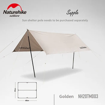 Naturehike Suplu în aer liber Dreptunghi Adăpost de Soare 40*29.2 m Bumbac Îngroșat de protecție Solară Tent Camping, Picnic, Petrecere Mare Zona