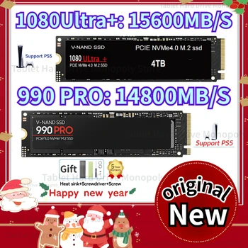 Original 1080 Ultra+ 990 PRO M. 2 SSD de 2TB 4TB 8TB NVME PCIE 5.0 Intern Solid state Hard Disk de 2,5 inch pentru Laptop Desktop pentru ps5