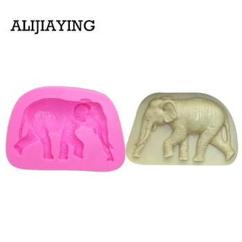 M0042 Animale 3D Elefanți ciocolata săpun mucegai tort decorare DIY de copt fondante mucegai silicon