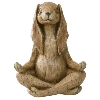 Meditația Zen Animal Sculptura Budism, Yoga Gest Iepure Statuie Bonsai Fantana Ornament Casual Salon De Grădină