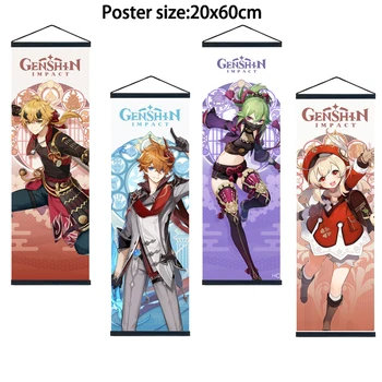 Genshin Impact Anime Poster, Thoma Tartaglia, Childe Perete Scroll, Decorațiuni interioare, Artă, Imagine, 20x60cm