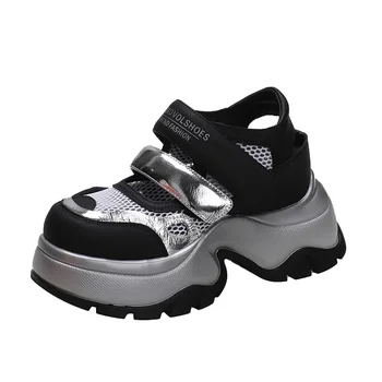 Mare 9Cm Sandale de Vara pentru Femei Papuci Sandale cu Platforma în aer liber Gros Strada Plaja Papuci Flip Flop Grădină Pantofi