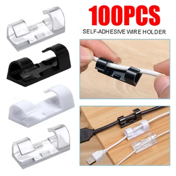 100/40/20BUC USB Charing Cablu Bobinator Auto-Adeziv Desktop Ordonat Cablu de Management Cleme Montare pe Perete Sârmă Linie de Date a Organizatorului