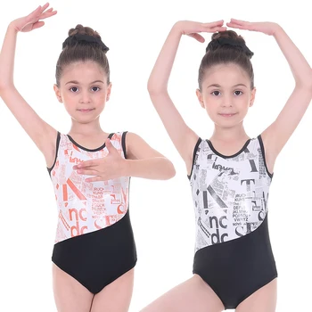 Copilul Fete Gimnastica Fustei De Balet Tricouri Copii Dans Salopeta Fără Mâneci Tutu Balet Pentru Dans Balerina Dans Tricou