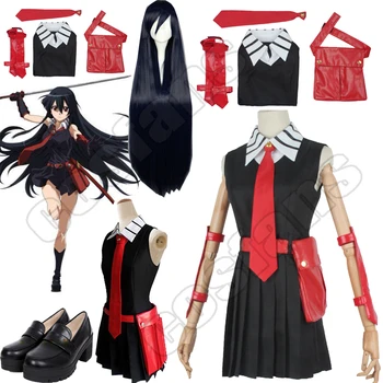 Anime Akame ga KILL! Cosplay Costum Akame pentru Costum tare JK Uniformă haine Akame Halloween Dress+Camasa+Cravata Seturi de Accesorii