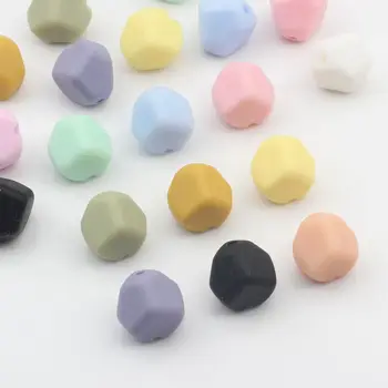 Margele de silicon Bomboane de Culoare Poligon Forma 15mm 10buc/lot pentru Bijuterii DIY Face Provizii Kit Articole Ieftine cu Transport Gratuit