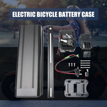 E-bike Cutie Baterie Caz Interioară în aer liber 1BUC Baterie 48V Înlocuire 390*110*76mm Accesorii Biciclete Piese Negru