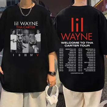 Rapper-ul Lil Wayne Album Tipărite Tricou Barbati Femei Hip Hop de Epocă Supradimensionat tricou Strada Tendință de Moda cu Maneci Scurte T-shirt