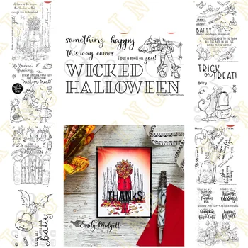 Noi de Halloween Batty Tombstone Vrăjitoare Moare de Tăiere Timbre Album Jurnal Decor Matrita Embosare Șablon DIY Felicitare