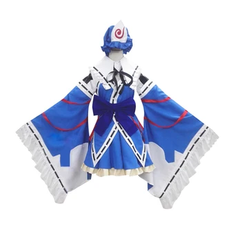 Anime Touhou Proiect Cosplay Costum Saigyouji Yuyuko Hinanawi Tenshi Pentru Rochie Custom Made
