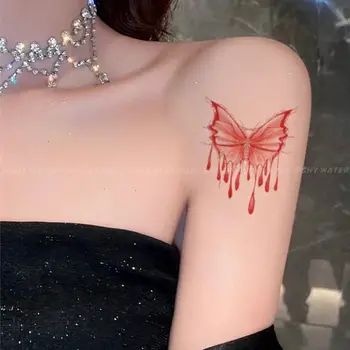 3pcs Întuneric Sexy Sângeroase Spiritul Aripa Autocolant Tatuaj cu Ridicata Fals Tatuaje pentru Femei, Tatuaje Festivalul de Artă Hotwife Tatuaje Temporare