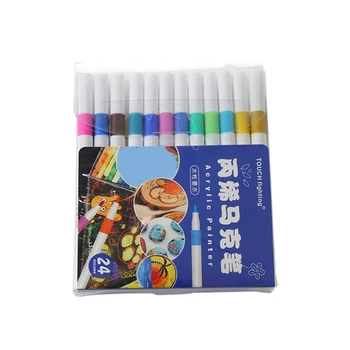 Practic Markere Pixuri pe baza de Apa Vopsea pe bază de Acril Markeri 12/24 Culori creioane pentru DIY Meșteșug Ceramice
