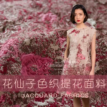 Pozitionare flori de vara high-end brocart cheongsam tesatura jacquard tesatura de îmbrăcăminte rochie diy pânză de moda en-gros